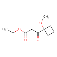 Chemical structure of ethyl 3-(1-methoxycyclobutyl)-3-oxopropanoate - CSSB00013629750