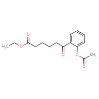 Chemical structure of ethyl 6-[2-(acetyloxy)phenyl]-6-oxohexanoate - CSSB00020572432