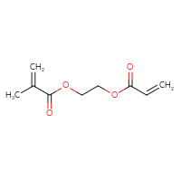 Chemical structure of 2-(prop-2-enoyloxy)ethyl 2-methylprop-2-enoate - CSSB00041782803