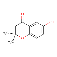 Chemical structure of 6-hydroxy-2,2-dimethyl-3,4-dihydro-2H-1-benzopyran-4-one - CSSB00000080781
