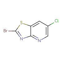Chemical structure of 2-bromo-6-chloro-[1,3]thiazolo[4,5-b]pyridine - CSSB00010738050