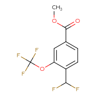 Chemical structure of methyl 4-(difluoromethyl)-3-(trifluoromethoxy)benzoate - CSSB07176595417