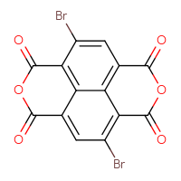 Chemical structure of 2,9-dibromo-6,13-dioxatetracyclo[6.6.2.0⁴,¹⁶.0¹¹,¹⁵]hexadeca-1,3,8(16),9,11(15)-pentaene-5,7,12,14-tetrone - CSSB00015189010