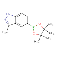 Chemical structure of 3-methyl-5-(4,4,5,5-tetramethyl-1,3,2-dioxaborolan-2-yl)-1H-indazole - CSSB00010125708