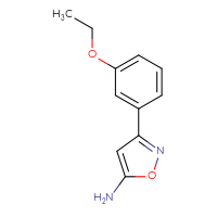 Chemical structure of 3-(3-ethoxyphenyl)-1,2-oxazol-5-amine - CSSB00010178874