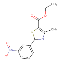 Chemical structure of ethyl 4-methyl-2-(3-nitrophenyl)-1,3-thiazole-5-carboxylate - CSSB00028316276
