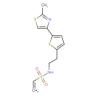 Chemical structure of N-{2-[5-(2-methyl-1,3-thiazol-4-yl)thiophen-2-yl]ethyl}ethene-1-sulfonamide - CSSB21332102778