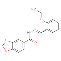 Chemical structure of N'-[(2-ethoxyphenyl)methylidene]-2H-1,3-benzodioxole-5-carbohydrazide - CSSB00026597143