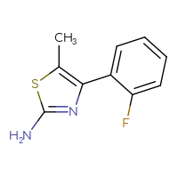 Chemical structure of 4-(2-fluorophenyl)-5-methyl-1,3-thiazol-2-amine - CSSB00012341577