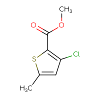 Chemical structure of methyl 3-chloro-5-methylthiophene-2-carboxylate - CSSB00010381491