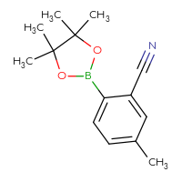 Chemical structure of 5-methyl-2-(4,4,5,5-tetramethyl-1,3,2-dioxaborolan-2-yl)benzonitrile - CSSB00000719630