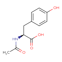 Chemical structure of (2S)-2-acetamido-3-(4-hydroxyphenyl)propanoic acid - CSSB00011417693
