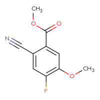 Chemical structure of methyl 2-cyano-4-fluoro-5-methoxybenzoate - CSSB00010269055