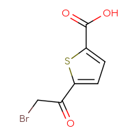 Chemical structure of 5-(2-bromoacetyl)thiophene-2-carboxylic acid - CSSB00015893945