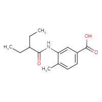 Chemical structure of 3-(2-ethylbutanamido)-4-methylbenzoic acid - CSSB00000639788