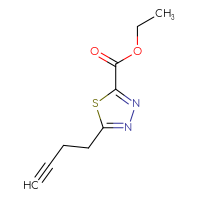 Chemical structure of ethyl 5-(but-3-yn-1-yl)-1,3,4-thiadiazole-2-carboxylate - CSSB20620689922