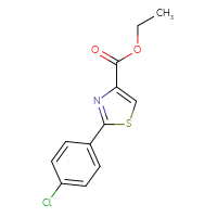 Chemical structure of ethyl 2-(4-chlorophenyl)-1,3-thiazole-4-carboxylate - CSSB00000256606