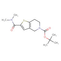 Chemical structure of tert-butyl 2-(dimethylcarbamoyl)-4H,5H,6H,7H-thieno[3,2-c]pyridine-5-carboxylate - CSSB00032909255