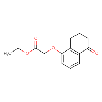 Chemical structure of ethyl 2-[(5-oxo-5,6,7,8-tetrahydronaphthalen-1-yl)oxy]acetate - CSSB00003637865