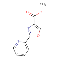 Chemical structure of methyl 2-(pyridin-2-yl)-1,3-oxazole-4-carboxylate - CSSB02723527079