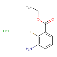 Chemical structure of ethyl 3-amino-2-fluorobenzoate hydrochloride - CSSB20963518621