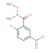 Chemical structure of 2-chloro-N-methoxy-N-methyl-5-nitrobenzamide - CSSB00000153845