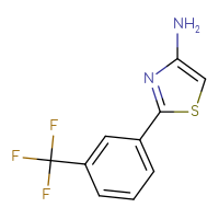 Chemical structure of 2-[3-(trifluoromethyl)phenyl]-1,3-thiazol-4-amine - CSSB00006011754