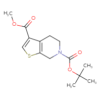 Chemical structure of 6-tert-butyl 3-methyl 4H,5H,6H,7H-thieno[2,3-c]pyridine-3,6-dicarboxylate - CSSB00010740399