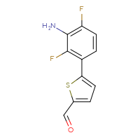 Chemical structure of 5-(3-amino-2,4-difluorophenyl)thiophene-2-carbaldehyde - CSSB00102719947
