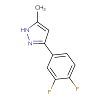 Chemical structure of 3-(3,4-difluorophenyl)-5-methyl-1H-pyrazole - CSSB00009836819