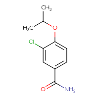 Chemical structure of 3-chloro-4-(propan-2-yloxy)benzamide - CSSB00010318603