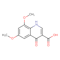 Chemical structure of 6,8-dimethoxy-4-oxo-1,4-dihydroquinoline-3-carboxylic acid - CSSB00000449520