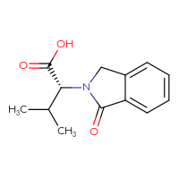 Chemical structure of (2R)-3-methyl-2-(1-oxo-2,3-dihydro-1H-isoindol-2-yl)butanoic acid - CSSB00020613735