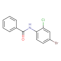 Chemical structure of N-(4-bromo-2-chlorophenyl)benzamide - CSSB00000581370
