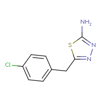 Chemical structure of 5-[(4-chlorophenyl)methyl]-1,3,4-thiadiazol-2-amine - CSSB00000708762