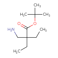 Chemical structure of tert-butyl 2-(aminomethyl)-2-ethylbutanoate - CSSB00013011225