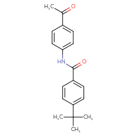 Chemical structure of N-(4-acetylphenyl)-4-tert-butylbenzamide - CSSB00020595157