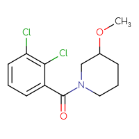 Chemical structure of 1-(2,3-dichlorobenzoyl)-3-methoxypiperidine - CSSB02007176152