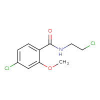 Chemical structure of 4-chloro-N-(2-chloroethyl)-2-methoxybenzamide - CSSB00011533109