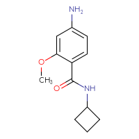 Chemical structure of 4-amino-N-cyclobutyl-2-methoxybenzamide - CSSB00006381706