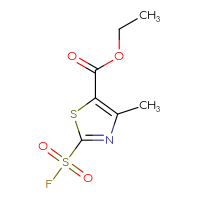 Chemical structure of ethyl 2-(fluorosulfonyl)-4-methyl-1,3-thiazole-5-carboxylate - CSSB02134610460