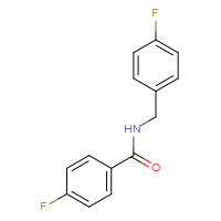 Chemical structure of 4-fluoro-N-[(4-fluorophenyl)methyl]benzamide - CSSB00000579129