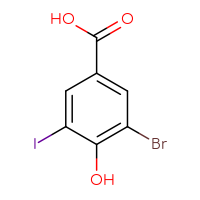 Chemical structure of 3-bromo-4-hydroxy-5-iodobenzoic acid - CSSB00011098883