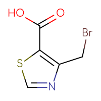 Chemical structure of 4-(bromomethyl)-1,3-thiazole-5-carboxylic acid - CSSB00015887157