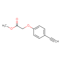 Chemical structure of methyl 2-(4-ethynylphenoxy)acetate - CSSB00010982996
