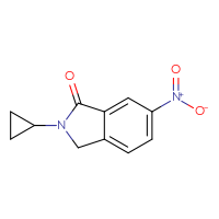 Chemical structure of 2-cyclopropyl-6-nitro-2,3-dihydro-1H-isoindol-1-one - CSSB00102663144