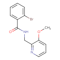 Chemical structure of 2-bromo-N-[(3-methoxypyridin-2-yl)methyl]benzamide - CSSB02020930243