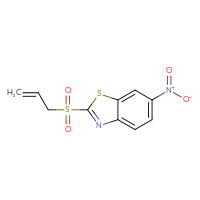 Chemical structure of 6-nitro-2-(prop-2-ene-1-sulfonyl)-1,3-benzothiazole - CSSB00159721491