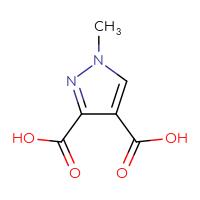 Chemical structure of 1-methyl-1H-pyrazole-3,4-dicarboxylic acid - CSSB00000076131