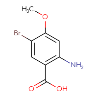 Chemical structure of 2-amino-5-bromo-4-methoxybenzoic acid - CSSB00000699087